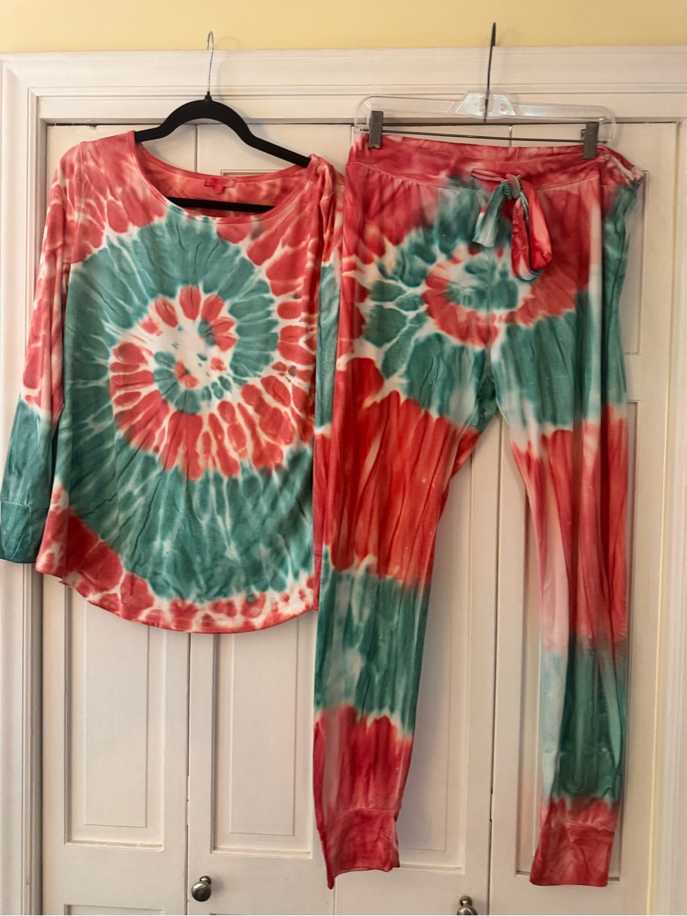 Jordann Jammies Pajama Set Women’s XL Tie Dyed Super Soft